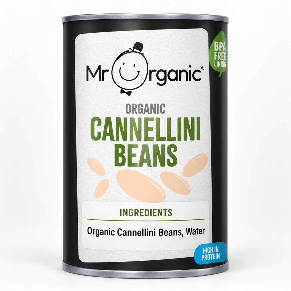 Mr Organic Cannellini Beans - ingredients label