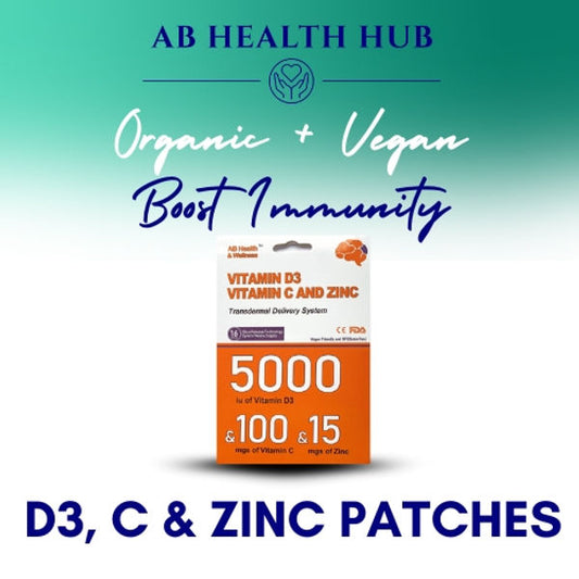 AB Health D3, C and Zinc Vitamin Patch - 16 discs (Org)