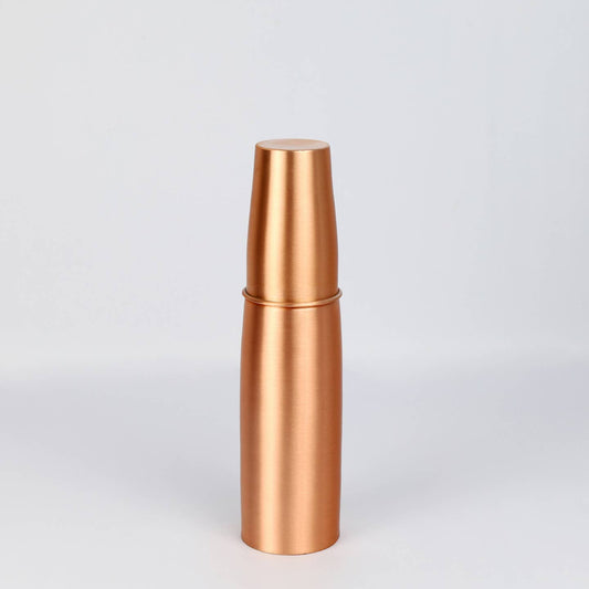 El'Cobre Copper Water Bottle with Cup - 1L