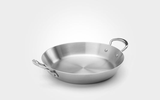 Samuel Groves Stainless Steel 3-Ply Paella Pan - 28CM