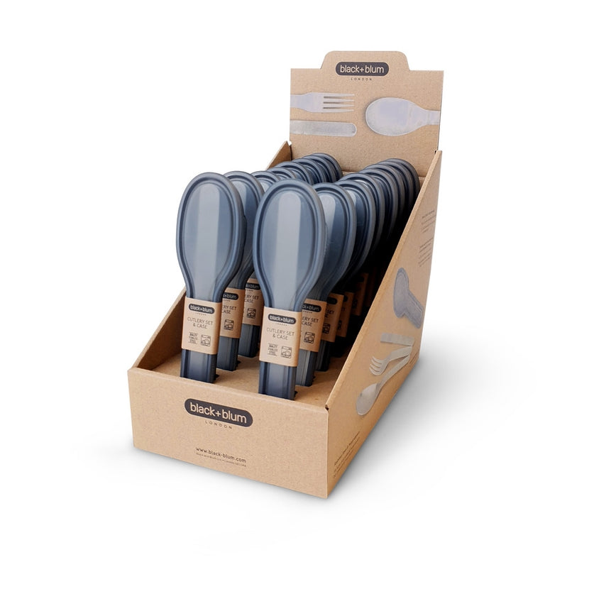 Black & Blum Cutlery Set with Portable Hygienic Carry Case