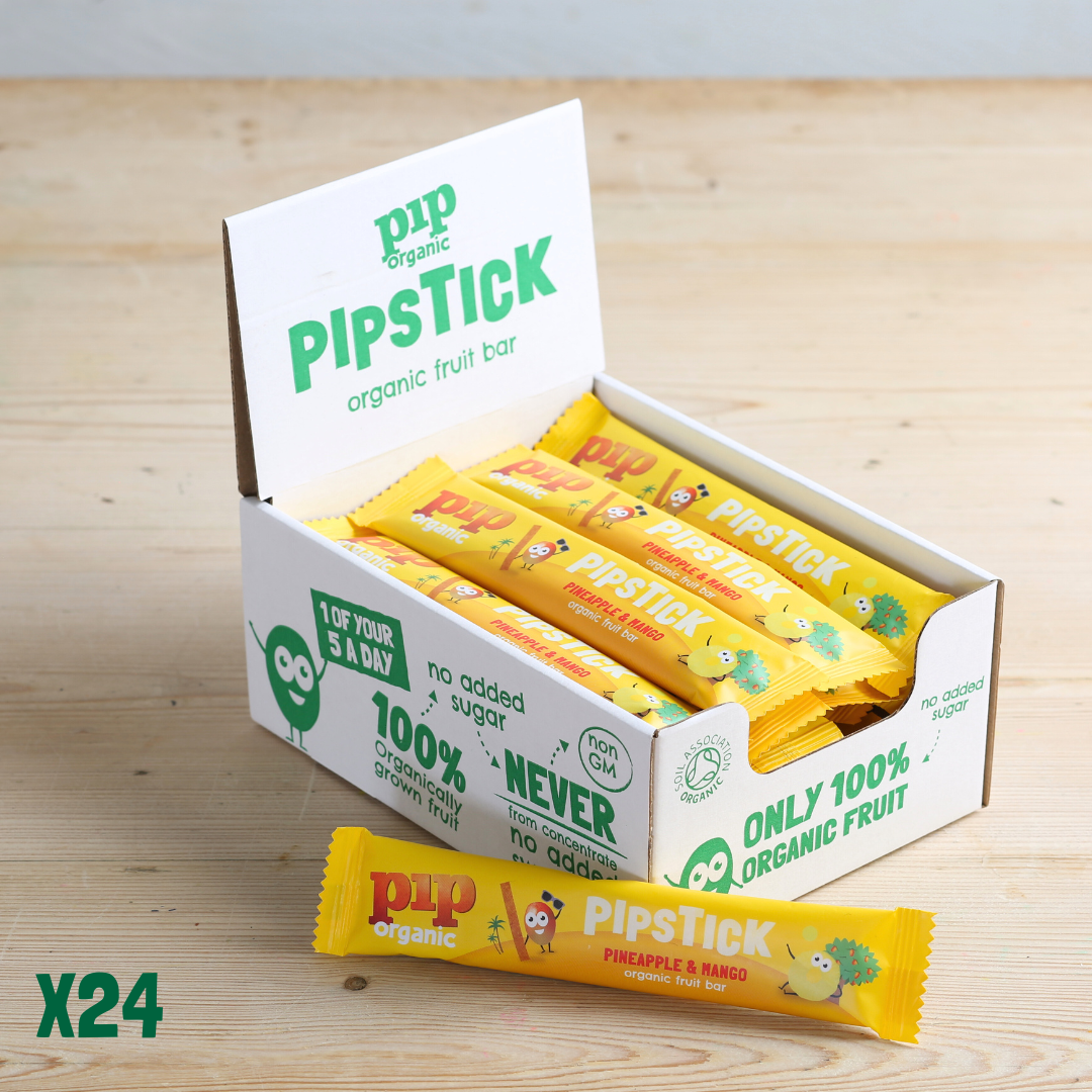 Pip Organic Pipstick Fruit Bar - Pineapple & Mango - Box of 24 (Org)