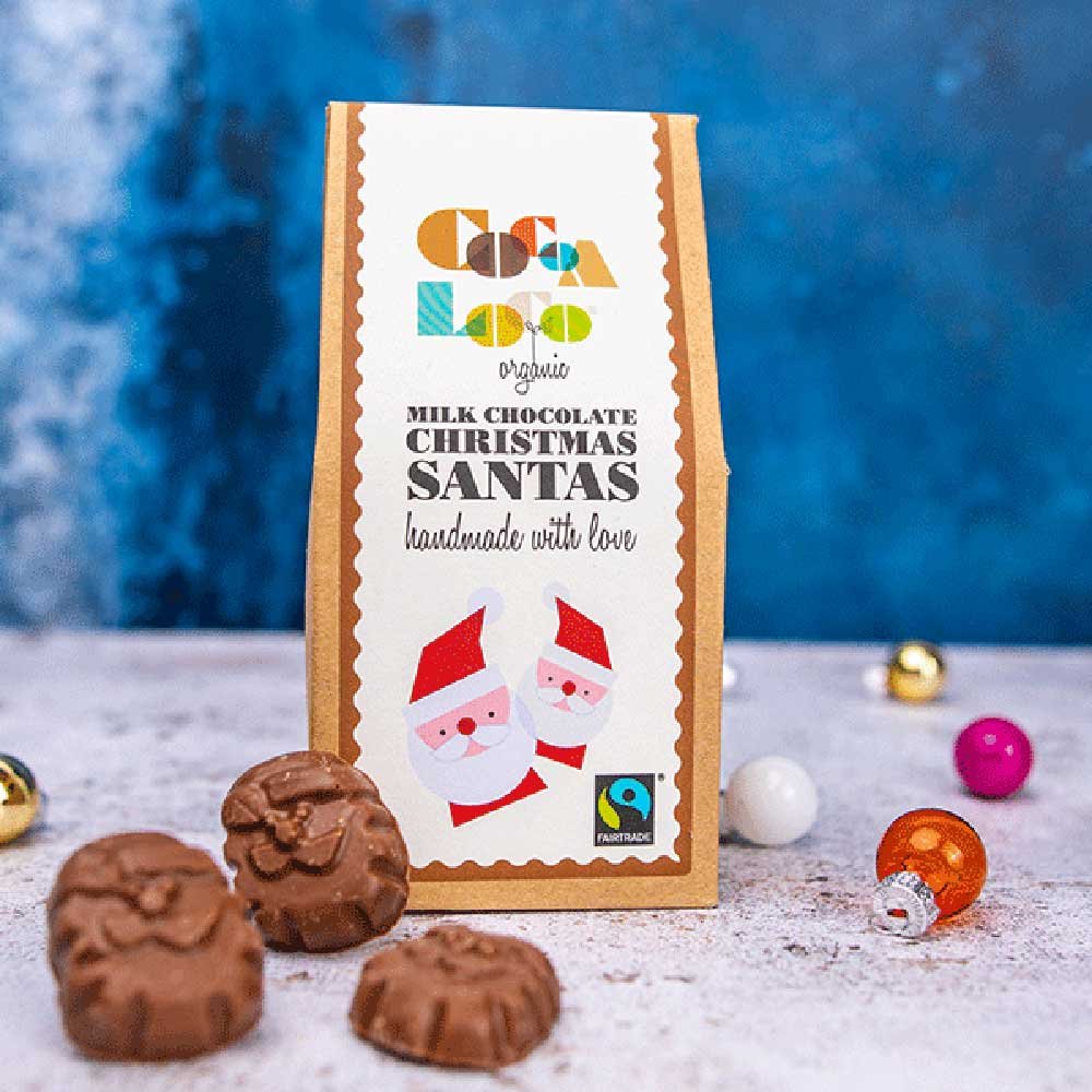 Cocoa Loco Milk Chocolate Santas - 100G (Org)