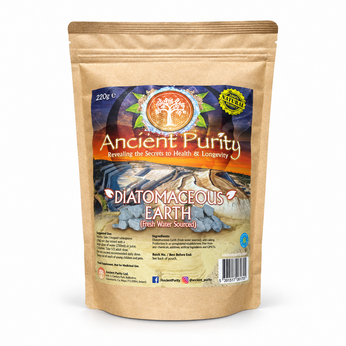 Ancient Purity Diatomaceous Earth - 200G (Org) - hero shot