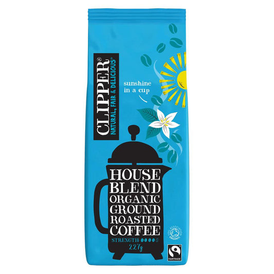Clipper House Blend Roast & Ground Coffee - Case of 8 x 227G (Org)