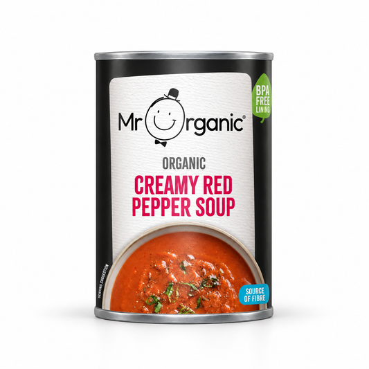 Mr Organic Creamy Red Pepper Soup - plain shot