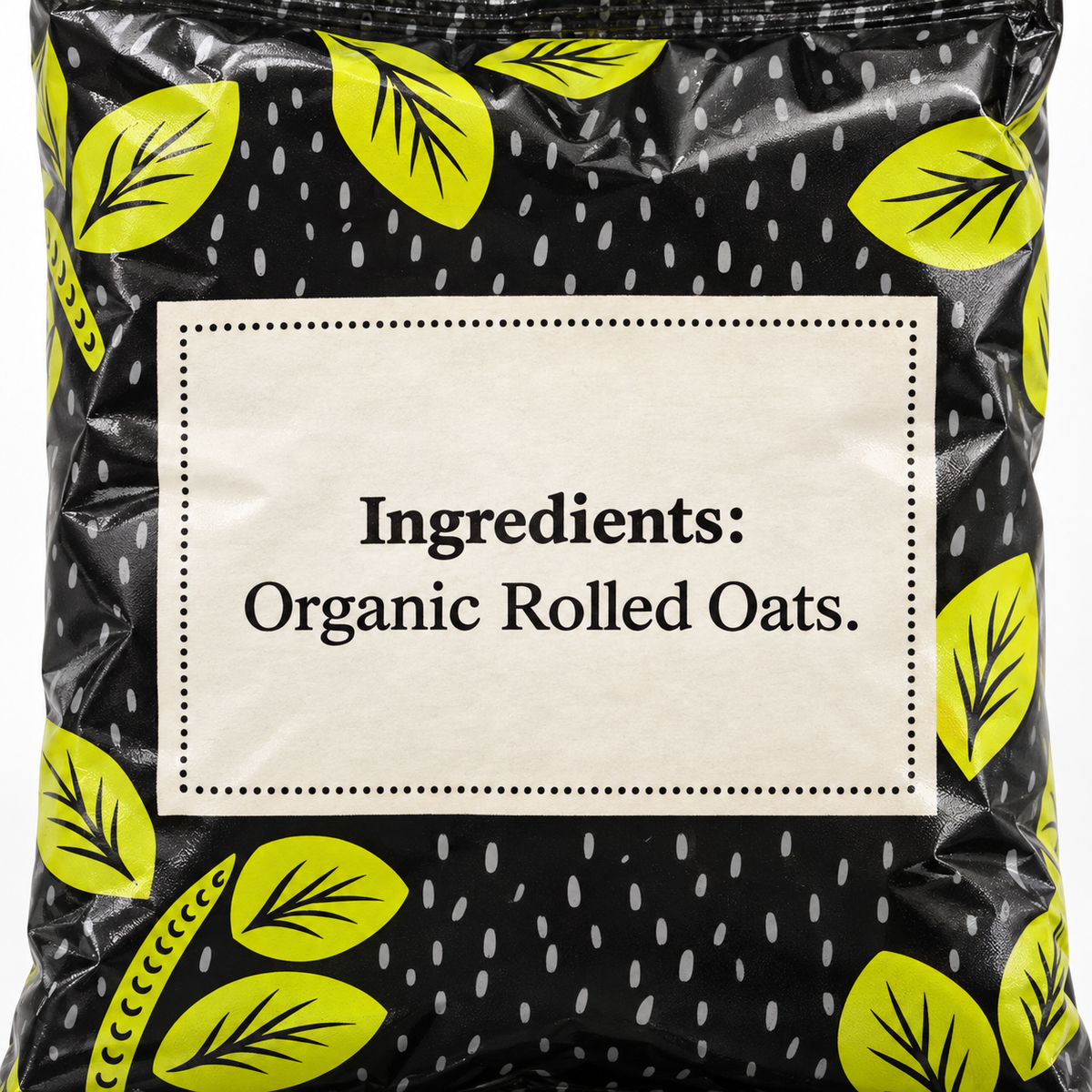 Essential Porridge Oats - ingredients label