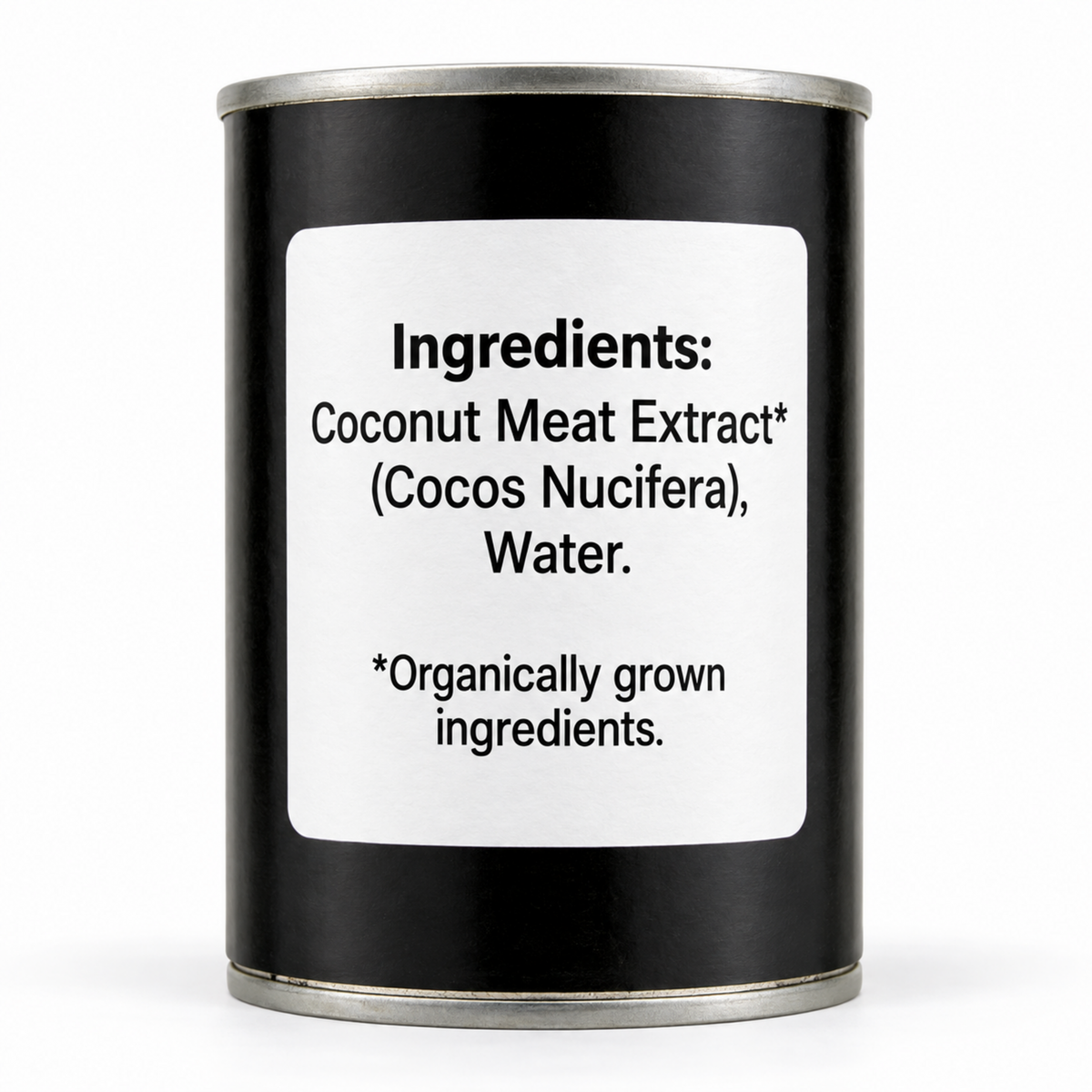 Essential Coconut Milk - ingredients label (corrected)
