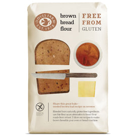 Doves Farm Freee Brown Bread Flour - Pack of 5 x 1KG