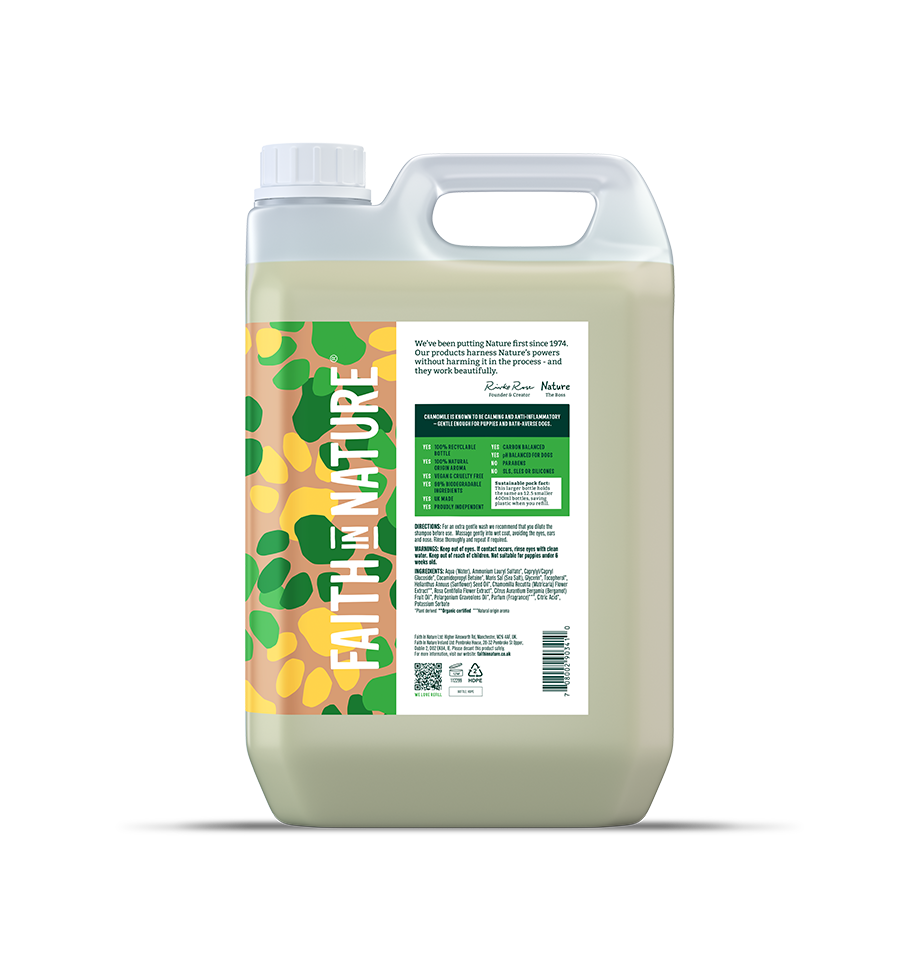 Faith in Nature Dog Shampoo - Chamomile - 5L