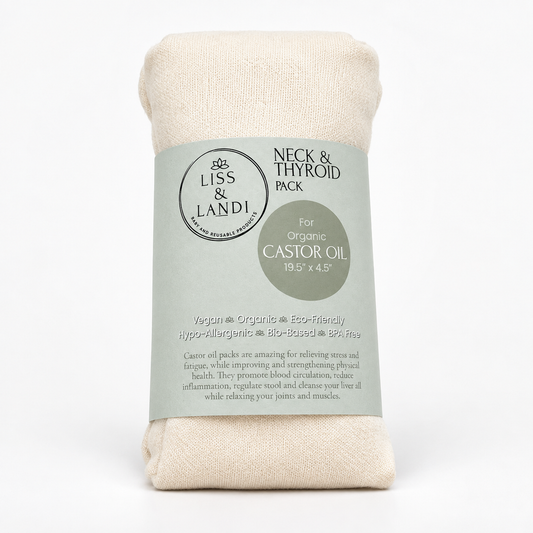 Liss & Landi Castor Oil Pack - Neck & Thyroid (Org) - hero shot