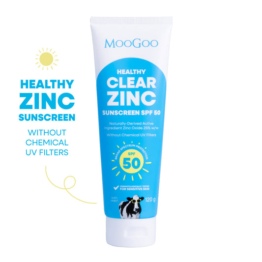 Moogoo Clear Zinc Sunscreen SPF 50 - 120G