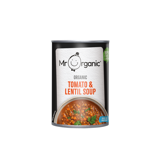 Mr Organic Tomato & Lentil Soup - Case of 6 X 400G (Org)