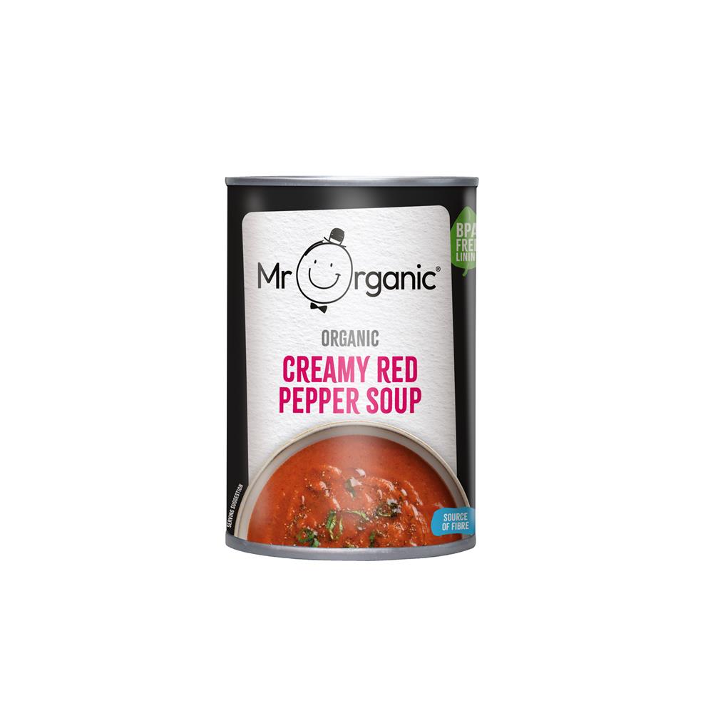 Mr Organic Creamy Red Pepper Soup - Case of 6 x 400G (Org)