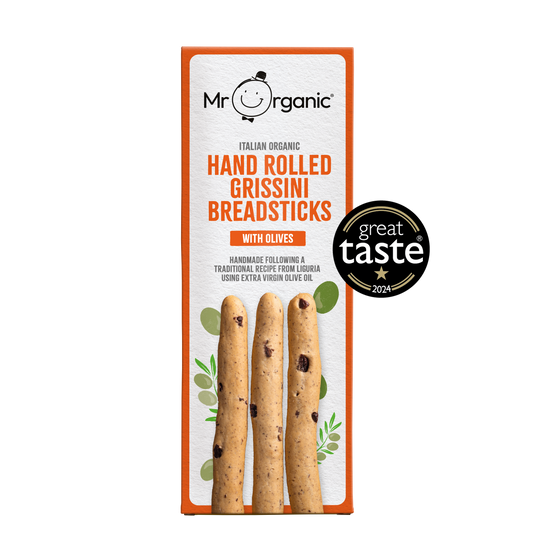 Mr Organic Grissini Breadsticks - with Olives - 130g (Org)