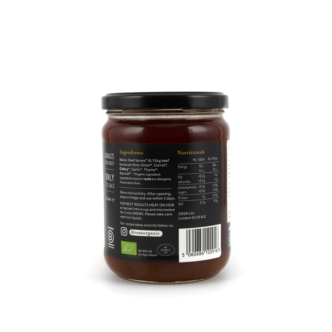 Ossa Grass Fed Beef Bone Broth Boost - Case of 6 x 515ML