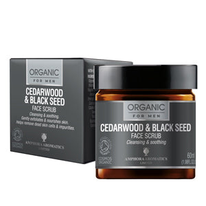 Organic for Men Cedarwood & Black Seed Face Scrub - 60ML (Org)