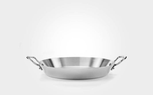 Samuel Groves Stainless Steel 3-Ply Paella Pan - 28CM