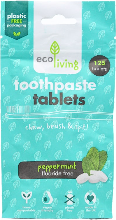 EcoLiving Toothpaste Tablets - Peppermint - 125 Tablets
