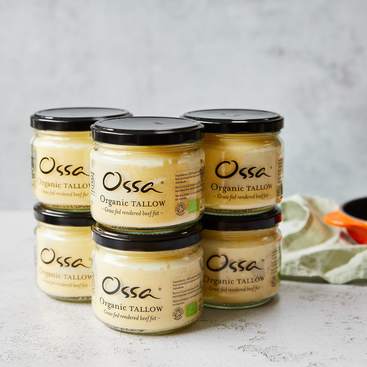 Ossa Tallow - Grass Fed Beef Fat - Case of 6 x 265G