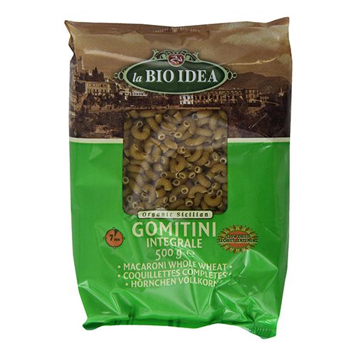 La Bio Idea Wholewheat Gomitini (Macaroni) Pasta - Case of 12 x 500G (Org)