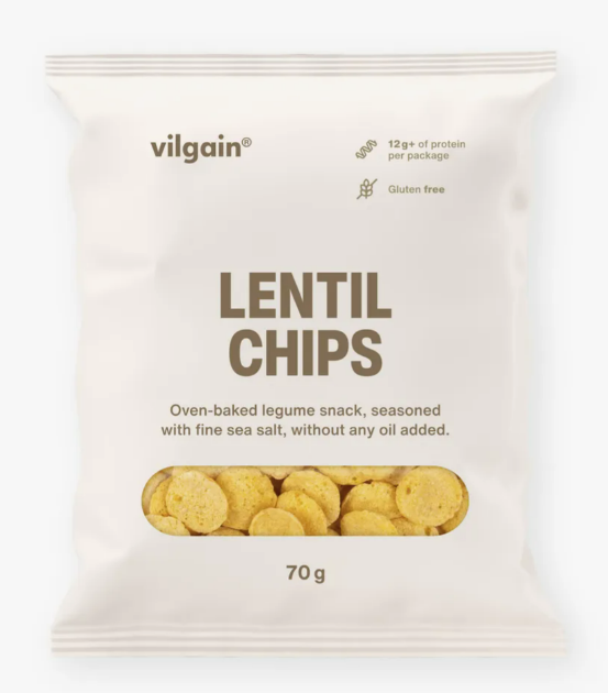 Vilgain Legume Chips - Lentil - 70G (Org)