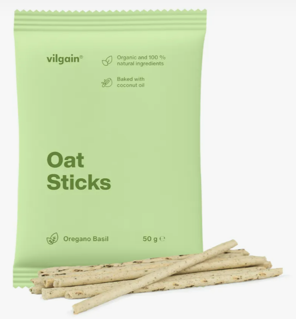 Vilgain Oat Sticks - Oregano & Basil - 50G (Org)