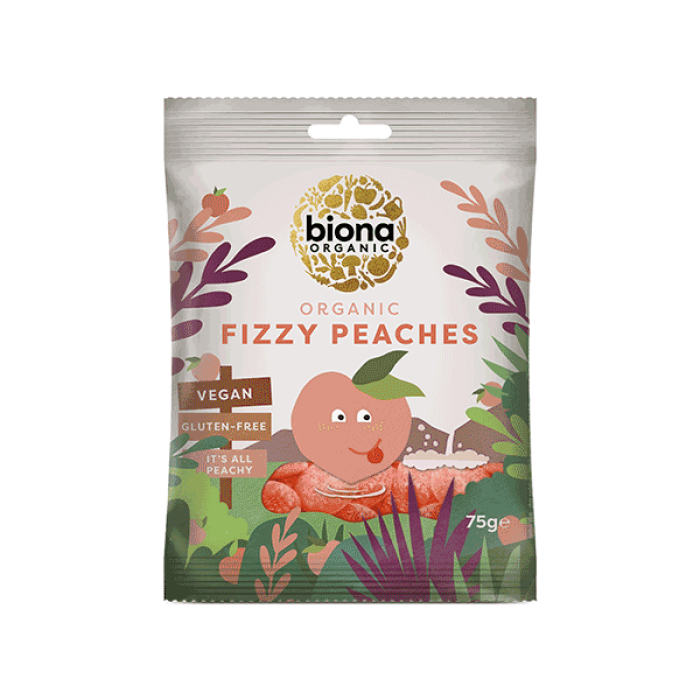 Biona Fizzy Peaches - 75G (Org)