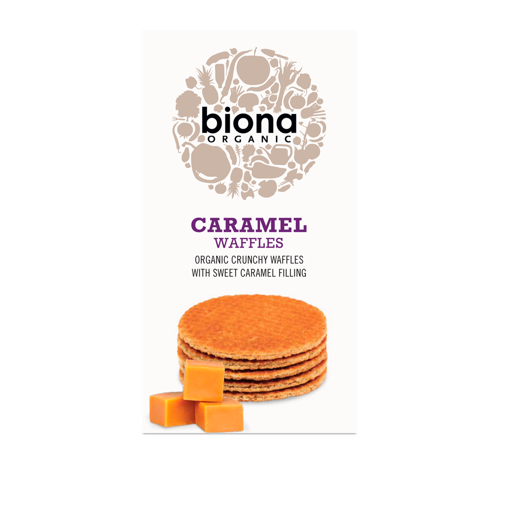 Biona Caramel Waffles - Box of 12 x 175G