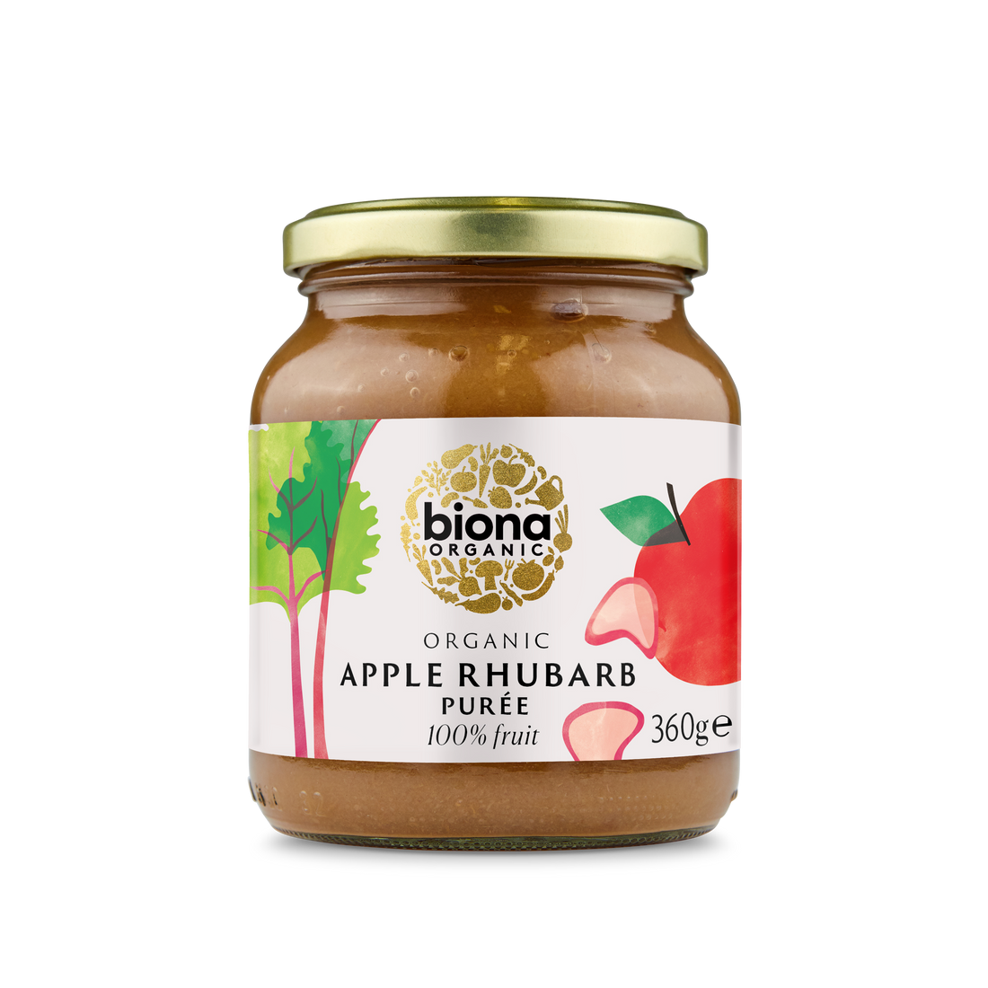 Biona Apple & Rhubarb Puree - 360G (Org)