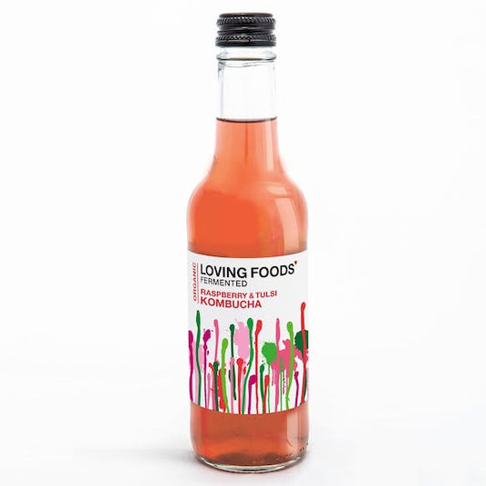 Loving Foods Kombucha - Raspberry & Tulsi - 330ML (Org)