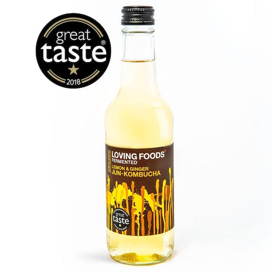 Loving Foods Jun-Kombucha - Lemon & Ginger - 330ML (Org)