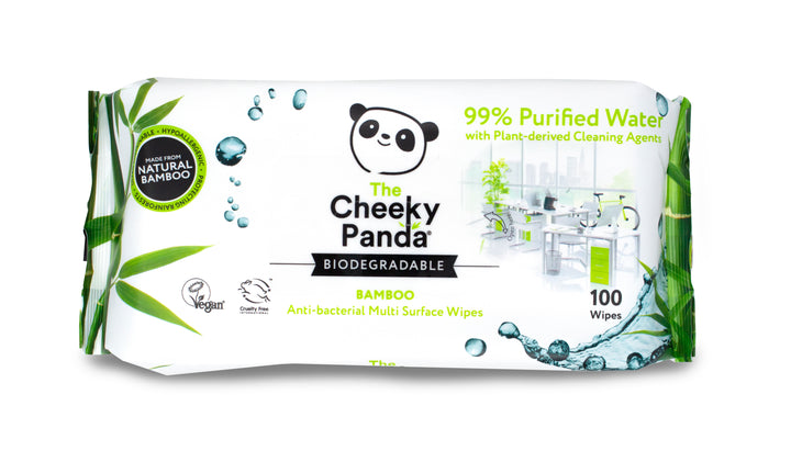 Cheeky Panda (PREORDER) Anti Bacterial Biodegradable Surface Wipes - Case of 6 (90 wipes per pack)