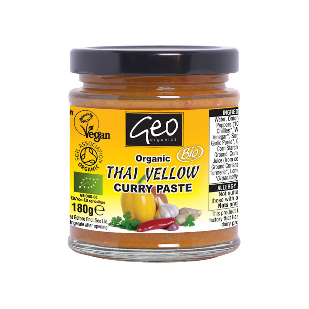 Geo Organics Thai Yellow Curry Paste - 180G (Org)
