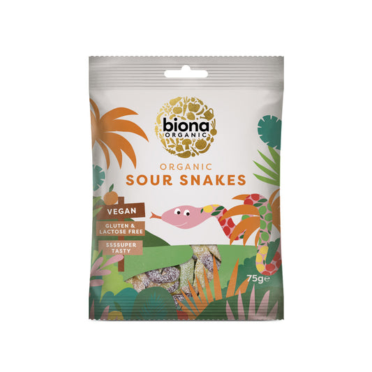 Biona Sour Snakes - Box of 10 x 75G (Org)