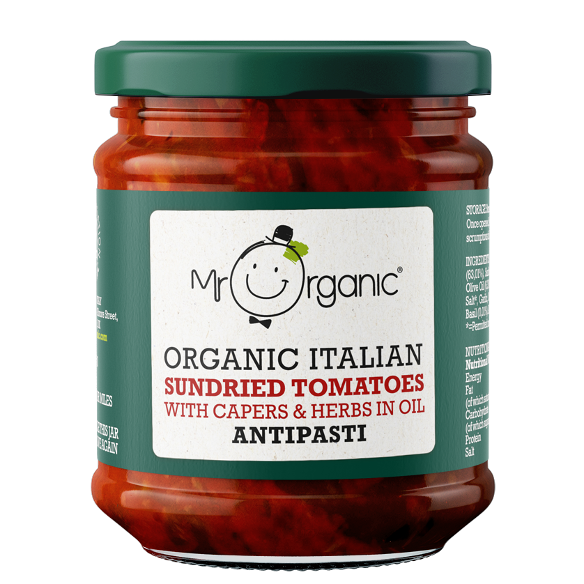 Mr Organic Organic Sundried Tomatoes & Capers Antipasti - Case of 5 X 190g (Org)