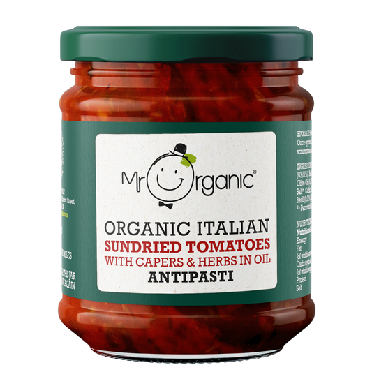 Mr Organic Organic Sundried Tomatoes & Capers Antipasti - Case of 5 X 190g (Org)