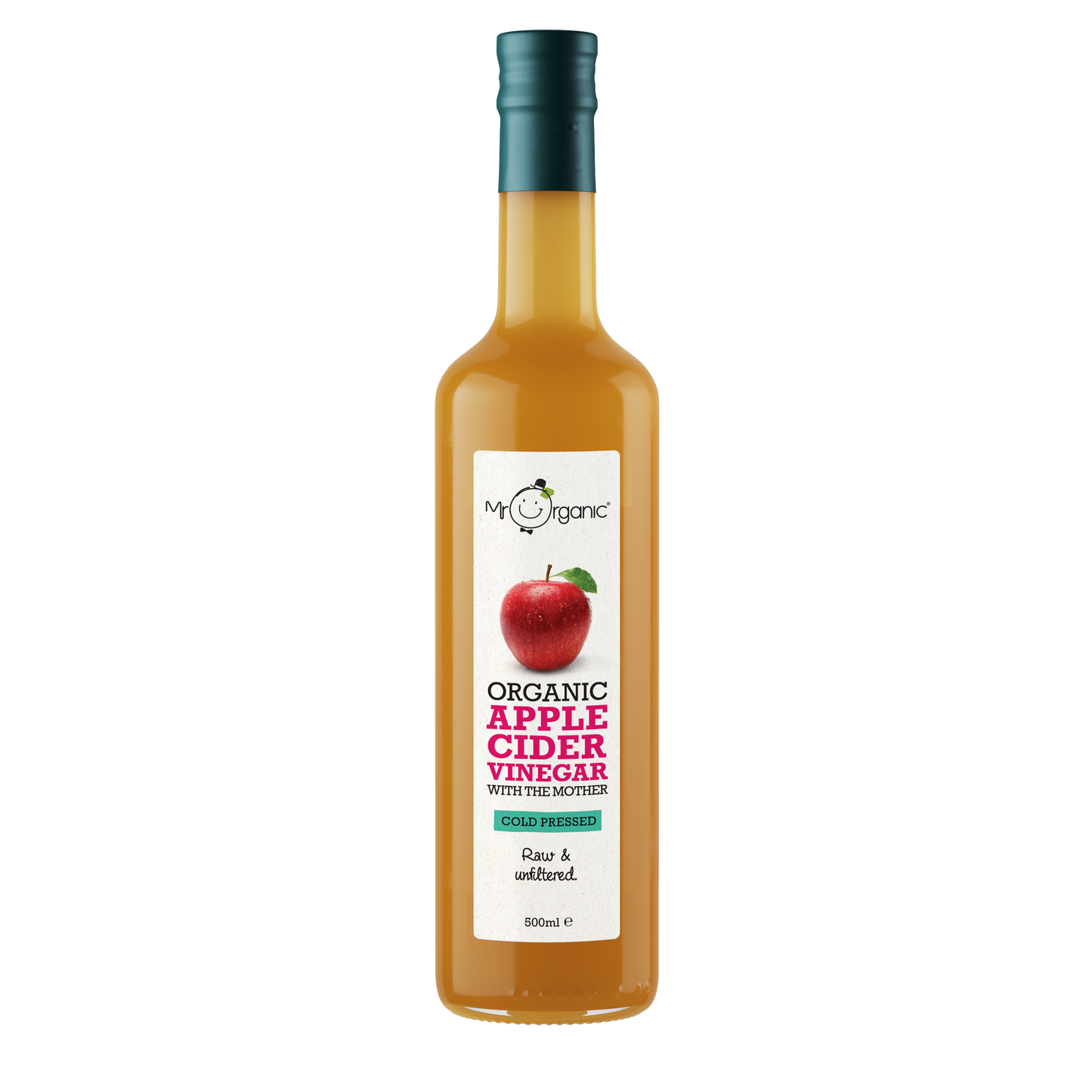 Mr Organic Apple Cider Vinegar - with the Mother - Case of 6 X 500ml (Org)