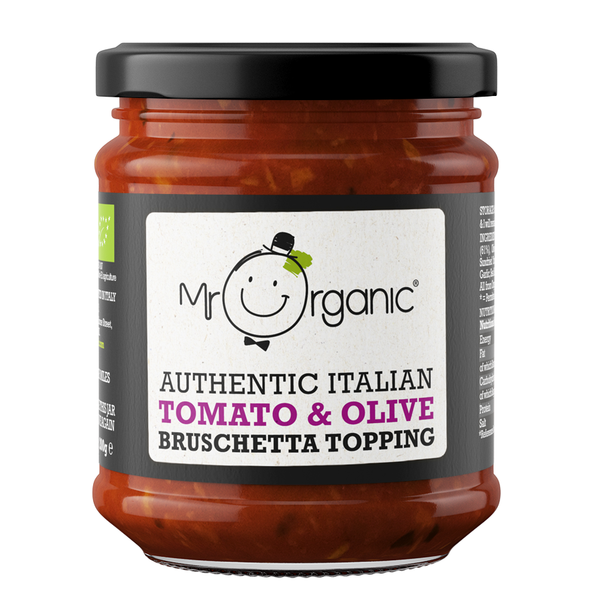 Mr Organic Tomato & Olive Bruschetta Topping - Case of 6 X 200g (Org)