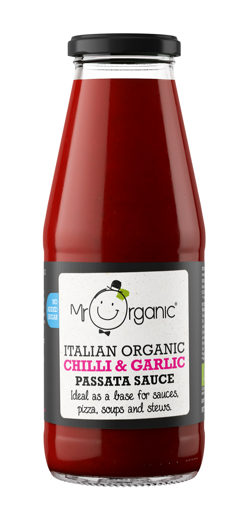 Mr Organic Chilli & Garlic Passata Sauce - Case of 6 X 400g (Org)