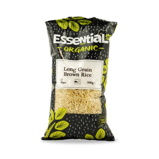 Essential Long Grain Brown Rice - Case of 6 x 500G (Org)