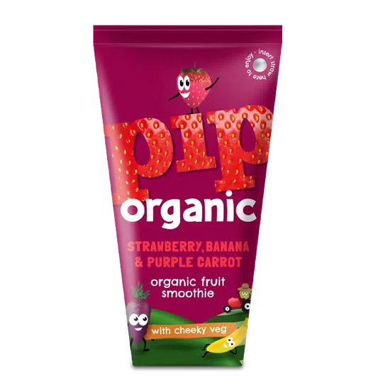 Pip Organic Strawberry, Banana & Purple Carrot Smoothie - Case of 4 x 180ML (Org)