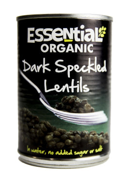 Essential Dark Speckled Lentils - Case of 6 x 400G Cans (Org)