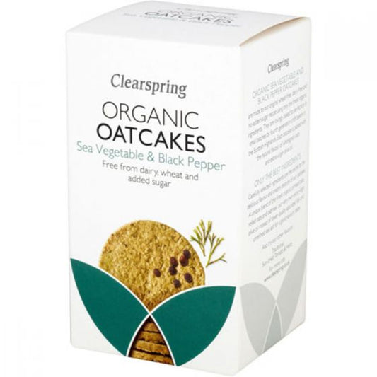 Clearspring Oatcakes - Sea Vegetable & Black Pepper - 200G (Org)