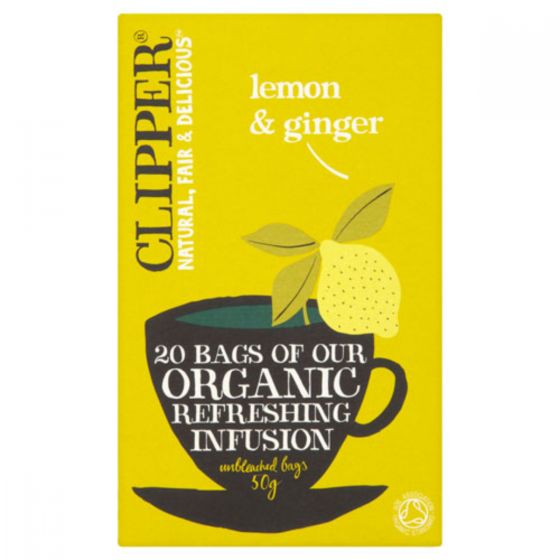 Clipper Lemon & Ginger Tea - 6 x 20 Bags (Org)