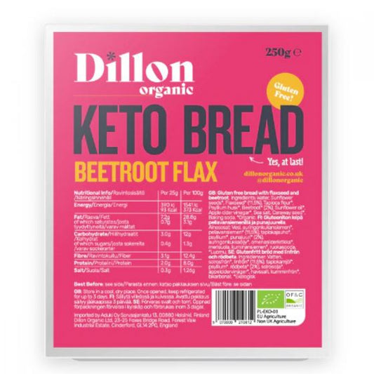 Dillon Keto Bread - Beetroot Flax - 250G (Org)