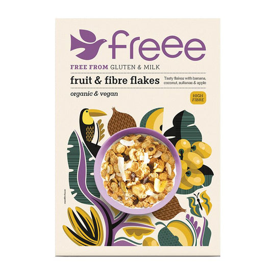 Doves Farm Freee Fruit & Fibre Flakes - 375G (Org)