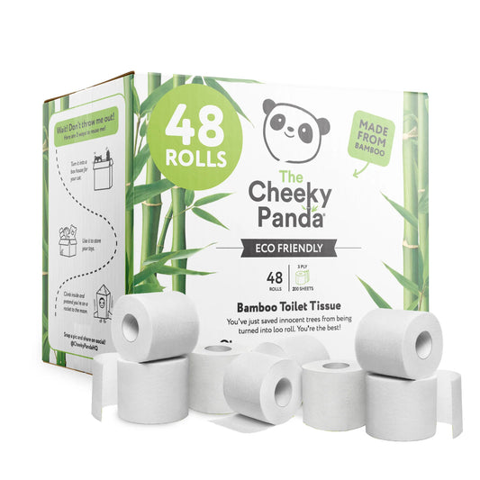 Cheeky Panda Bamboo Toilet Paper - 48 Rolls