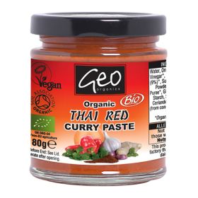 Geo Organics Thai Red Curry Paste - Case of 6 x 180G (Org)
