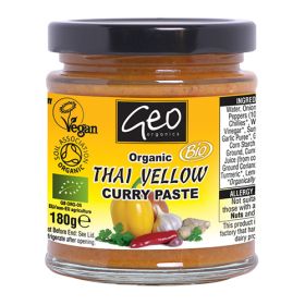 Geo Organics Thai Yellow Curry Paste - Case of 6 x 180G (Org)
